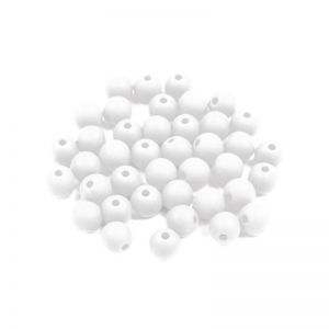 Koraliki plastikowe Brewis 6mm, Białe
